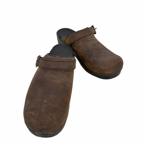 ダンスコ dansko オープンヒールクロッグス オイルドレザー レディース JPN:38
